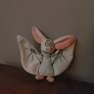 Charming White and Pink Bat Plush Toy